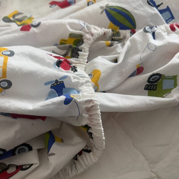 📌Dream Factory Trucks Tractors Cars 5-pc. Comforter Set  Boys & Girls Twin Bed - Picture 4 of 15